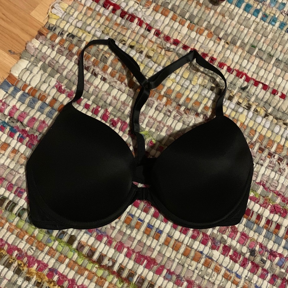 VS Pink Black Push Up Bra